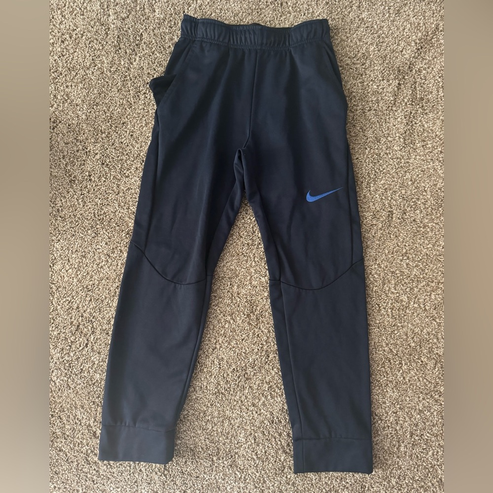 Nike Dri-FIT Boys Navy Blue Athletic Jogger Pants Youth Large